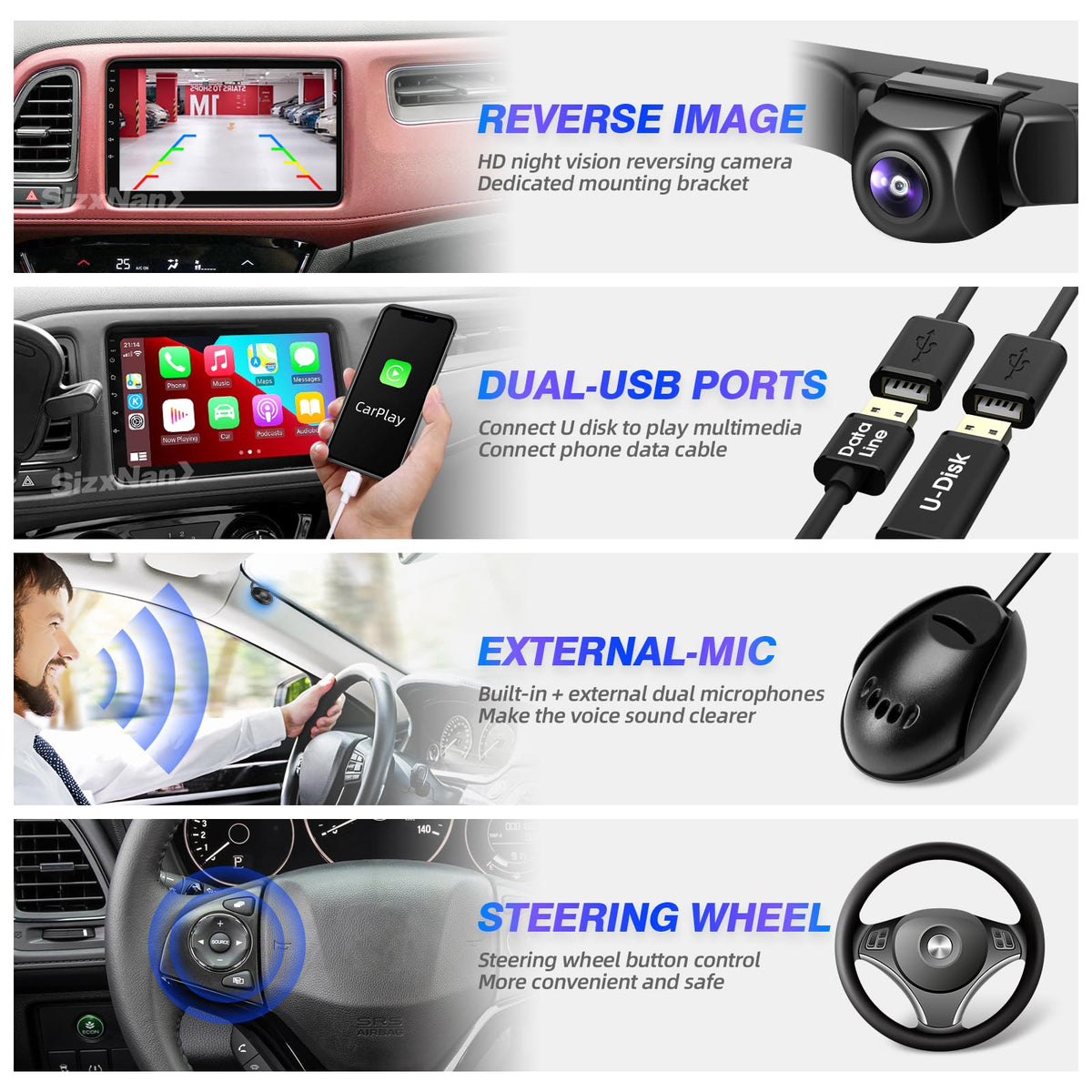 forHONDA HR-V 2016-2022 Radio Stereo Wireless Carplay Android Auto