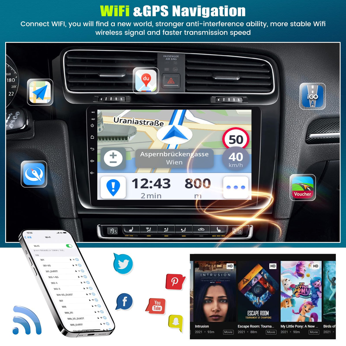 [6+128G] 8-Core Android 15 Car Radio Stereo for Hyundai 2016-2018