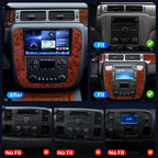Android 15, 64GB Upgrade Car Radio for 2007-2013 GMC Yukon Chevy Tahoe Suburban Silverado: 1280 * 720 HD Touchscreen, Wireless CarPlay & Android Auto, GPS/WiFi/Bluetooth, Backup Camera, SWC