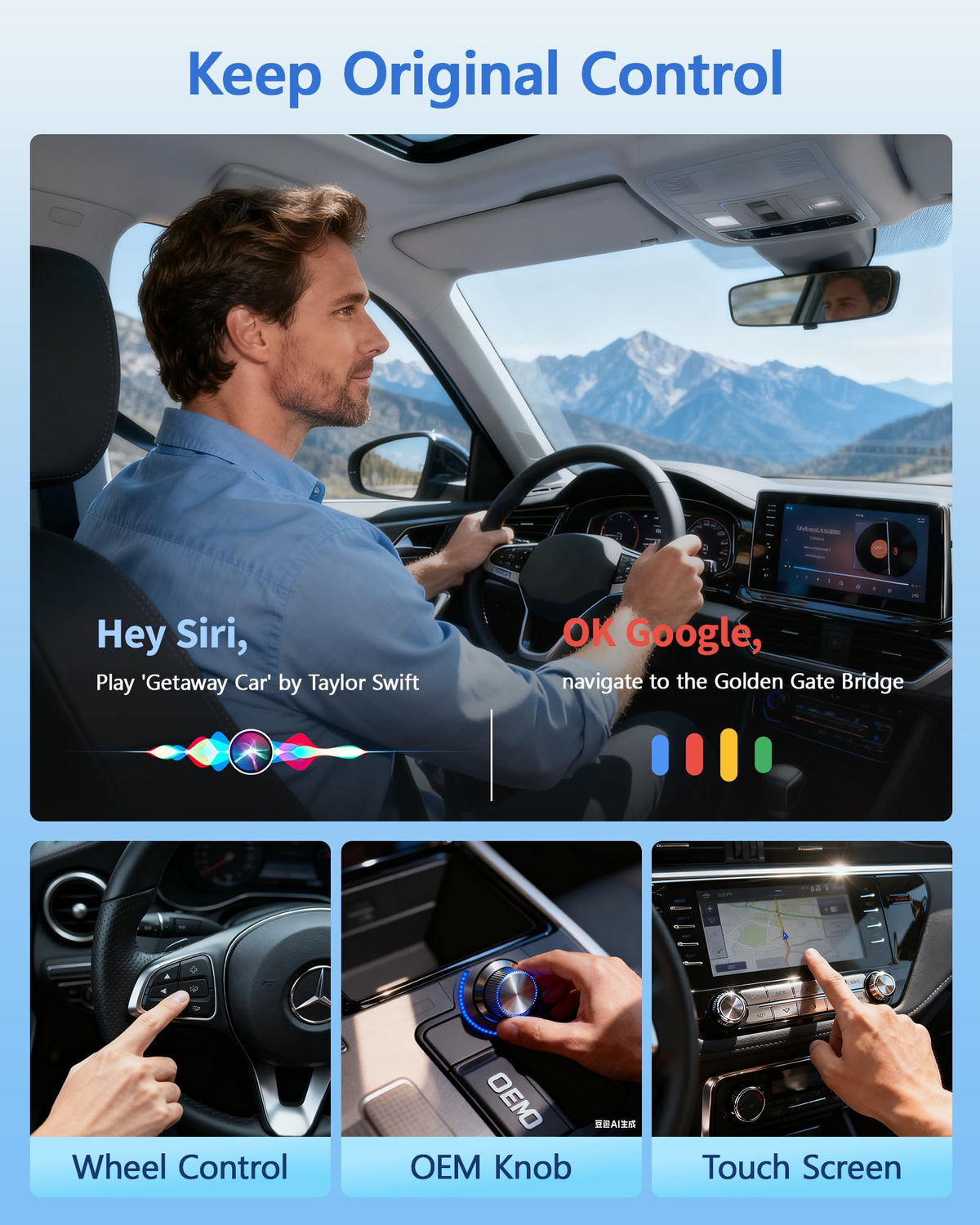 2026 Magic Box 3.0 CarPlay Android Auto & Wireless Carplay Adapter Dual WiFi + 4G Split-Screen & Cast Screen Supports Play-Store Dowanlaod Any App for OEM Wired Car Play