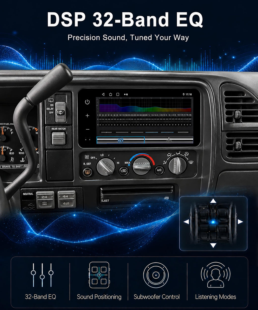 Car Stereo for Chevy Suburban GMC Yukon 1995-2002, QLED CarPlay