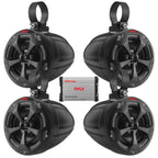 Pyle Marine ATV Powered Speakers - 4.0 Wireless Bluetooth, 800 Watt, Color Changing LED Lights, IP44 Waterproof, 6.5“ Dual Audio Sound System for UTV, Golf Carts, Jetski and Snowmobile - PLATV65BT.5