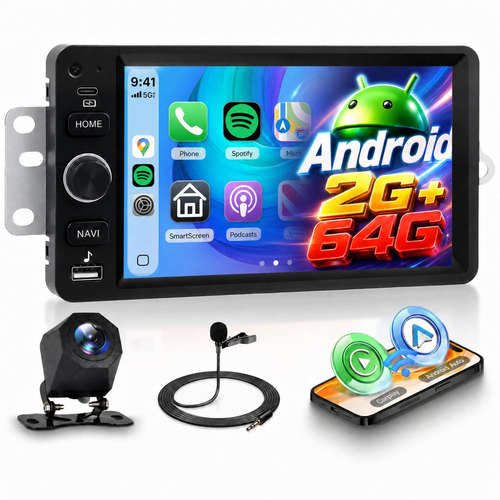 8 Core 6G+128G Android Car Stereo for Chevrolet Chevy Silverado Impala Tahoe GMC Sierra Yukon Hummer H2 with Wireless CarPlay Android Auto, 7” Car Radio GPS WiFi SWC BT Backup Camera
