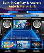 VQU Car Stereo for Ford F150 2009 to 2012, 10.2 Inch Car Radio Upgrade for F-150 2010 2011 Manual A/C, Android 13 Touch Screen CarPlay/Android Auto Radio with Backup Camera/FM/SWC/DPS (2+32G)
