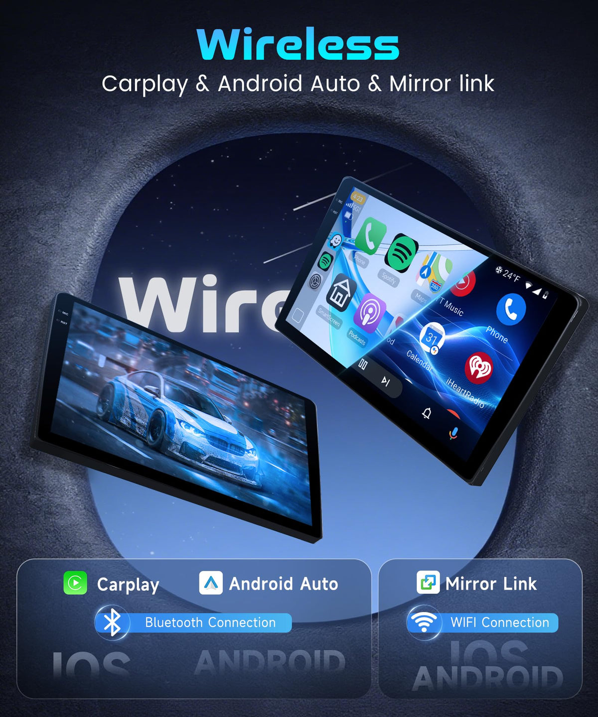 Rimoody 4G+128G Android 15 Car Stereo for Ford Ranger 2011-2015, 5GHz WiFi