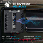 Banda Electra Bass 3K2-1 Channel 3750 Watts RMS 2 Ohm Car Amplifier