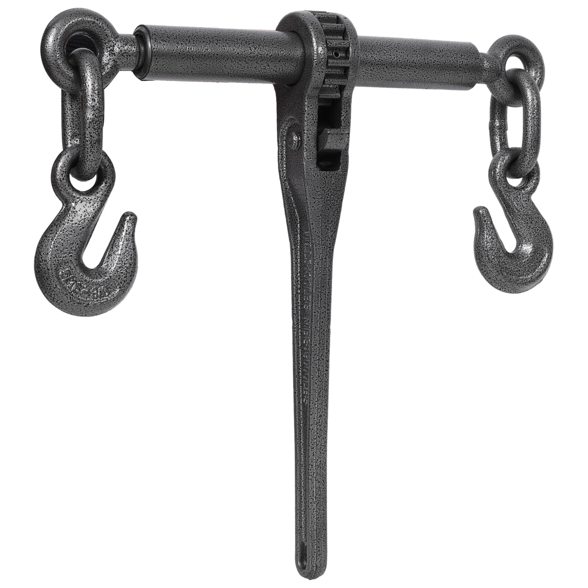 Tidyard Heavy Duty Ratchet Binders, 3/8-1/2IN Chain, Steel, Black Hammertone, G70 Hooks, 9200LBS WLL, for Securing Heavy Equipment & Machinery
