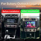 9'' Car Radio for Subaru Outback Legacy 2015 2016 2017 2018 with Carplay Android Auto, Touchscreen Audio Receiver Stereo with Bluetooth/GPS/WiFi/Backup Camera/SWC/FM, Manual AC, 4+64G