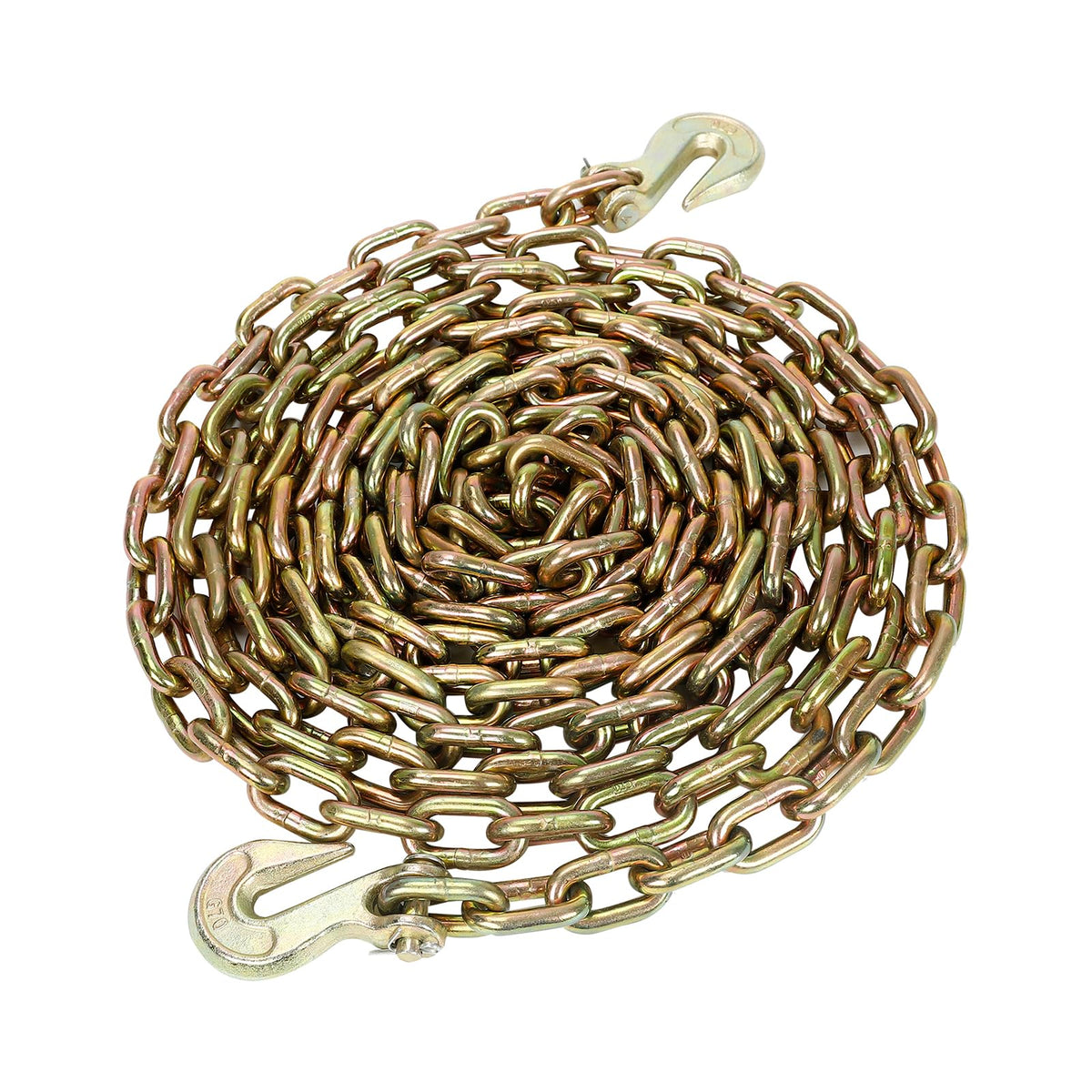 5/16" x 14' G70 Transport Binder Chain with Hooks, 4700 LBS WLL, 4pc