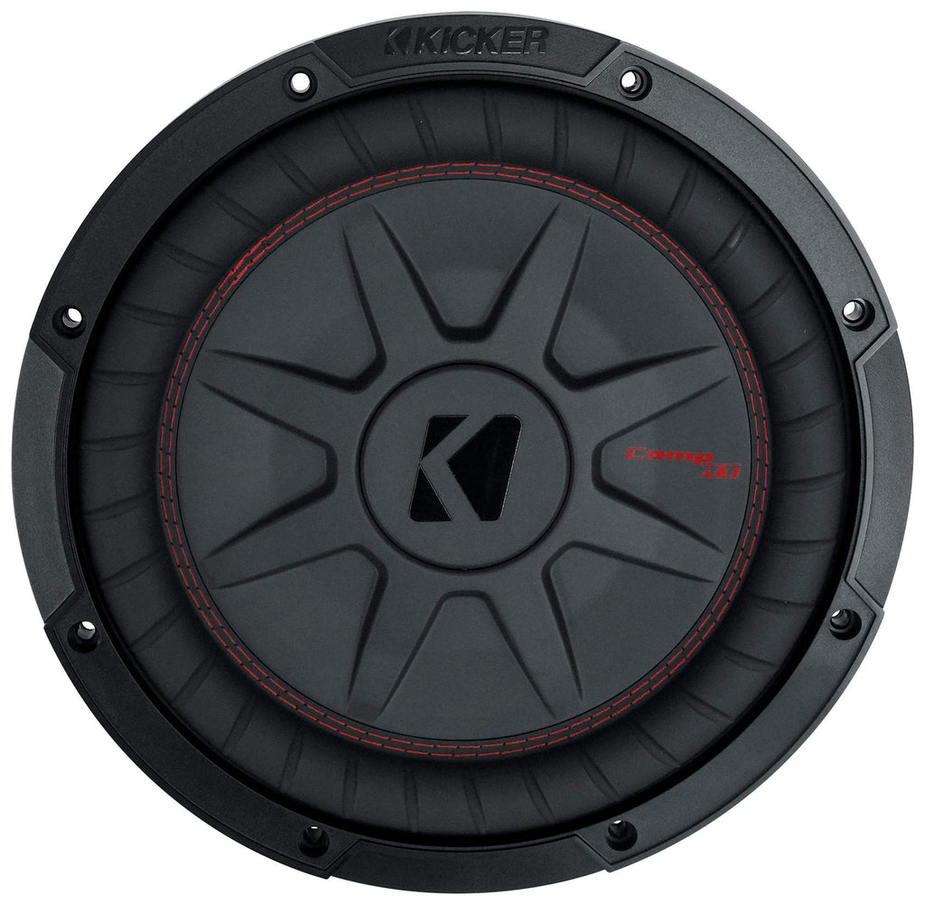 KICKER 2 Kicker 48CWRT104 10in 1600W Slim Shallow Car Subwoofers Bundle with Rockville Krypton-M3 4000w Max1000w RMS Mono 1 Ohm Car Amplifier Amp+Remote&Rockville RWK41 Installation Wire Kit(3Items)