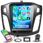 4G+64G Car Radio for Ford Focus 2012-2018 with Wireless CarPlay Android Auto, 9.7 Inch Touchscreen Android Car Stereo with GPS WiFi Mirror Link SWC Bluetooth FM RDS 32EQ Backup Camera