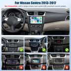 SIXTOP 4G+128G Android Car Stereo Radio for Nissan Sentra 2013-2017 Wireless CarPlay Android Auto 10.1 Inch HD Touchscreen GPS Navigation Head Unit Bluetooth 5.0 FM/RDS WiFi 32EQ SWC AHD Backup Camera