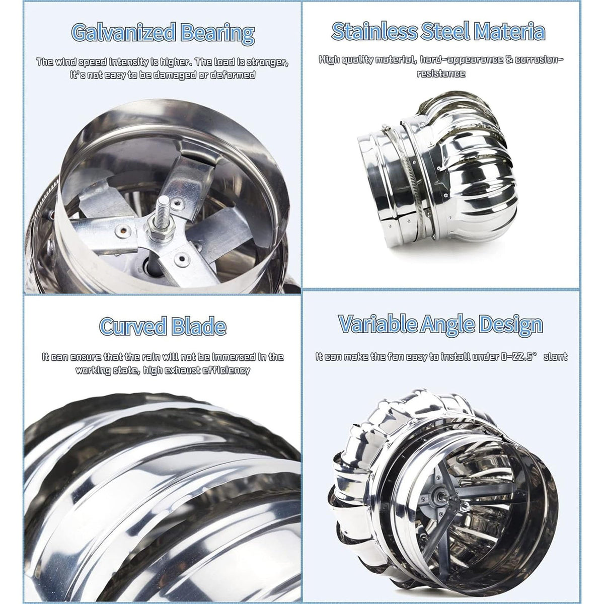 Wind Turbine Roof Exhaust Fan Cap,Vent Roof Mounted Attic Ventilator