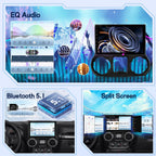 8 Core 4+64G Qualcomm Radio for Jeep Wrangler 2011 2012 2013 2014, Android Wrangler Car Stereo 10.1 inches Touch Screen/Carplay/Android Auto/Bluetooth 5.1/SWC/FM RDS