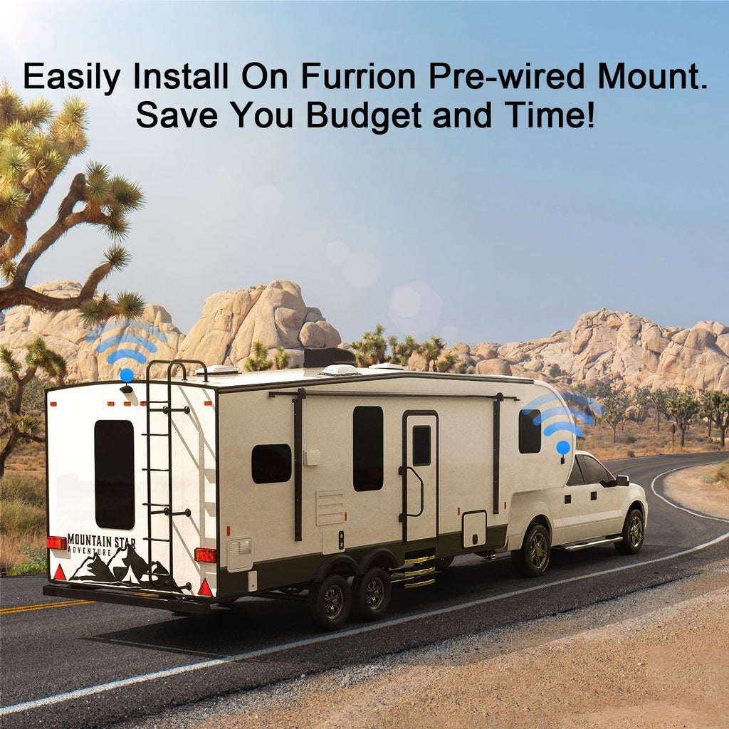 HD 1080P 7" Wireless 4 Backup Camera System for Furrion Pre-Wired RV