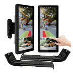 12.3 Inch IPS AI BSD Blind Spot DVR Mirror 1080P AHD Dual Head Stretchable Side View Reverse Backup Camera for Truck Bus(Left Right)