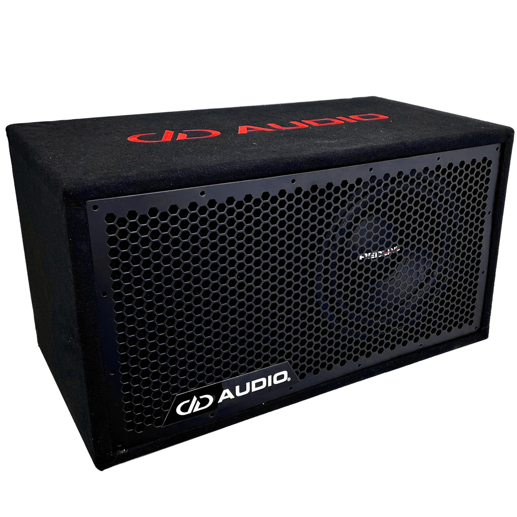 Digital Designs pkg DD Audio UE-10.1 Single 10" Ported Enclosure + SW10-D4 10" 600W Dual 4-Ohm Car Subwoofer