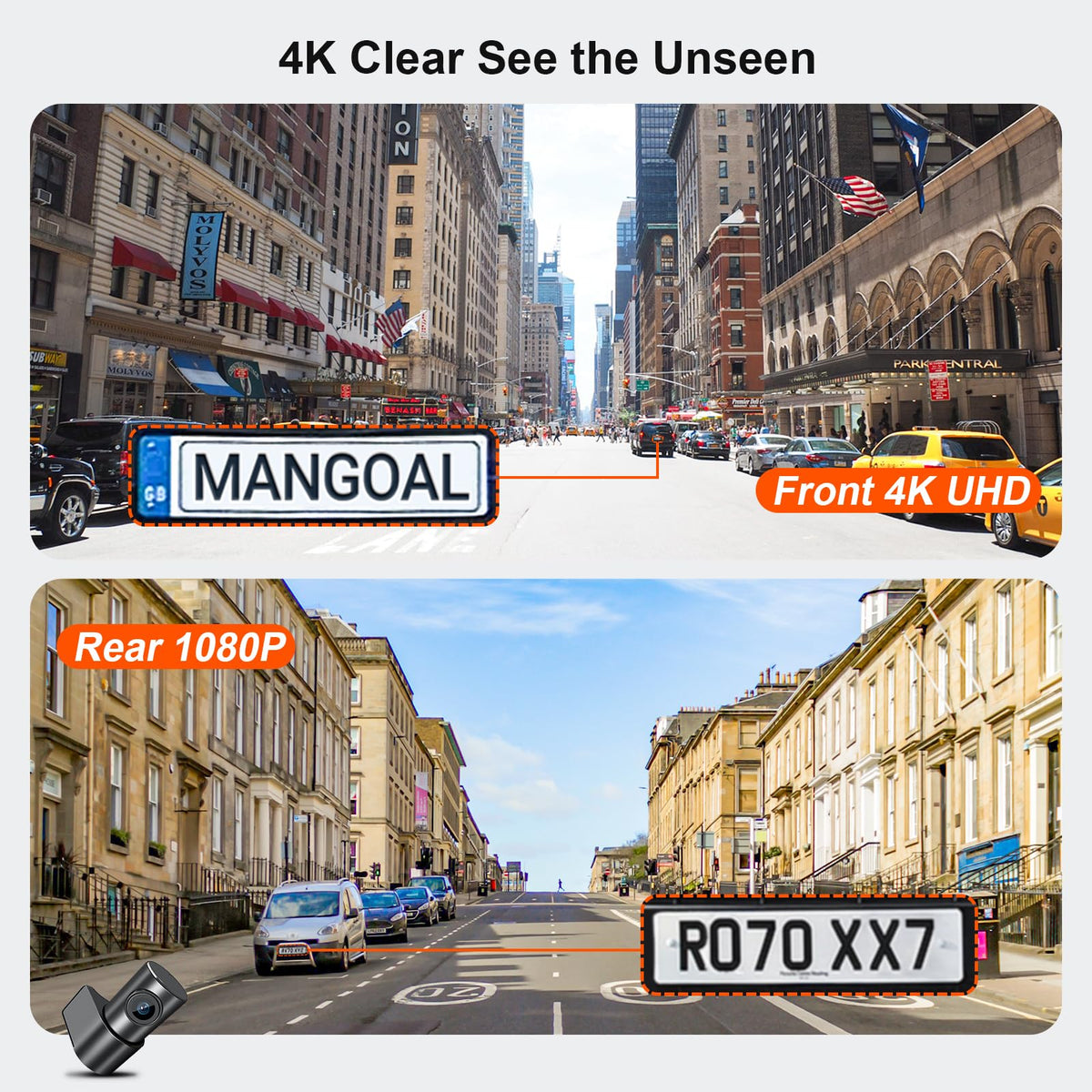 Front 4K & Rear 1080P Dash Cam Custom for Volvo XC40 2019-2022 (Model A)