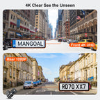 Mangoal Front 4K & Rear 1080P Dash Cam for Volvo Polestar 2, 2021-2024