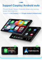 Android 14 Car Radio Stereo for Jeep Wrangler/Jeep Compass/Jeep Liberty/Dodge Ram /, 8 Core 4+32GB 10.1" QLED Touchscreen GPS Navigation Head Unit with CarPlay Android Auto Bluetooth DSP