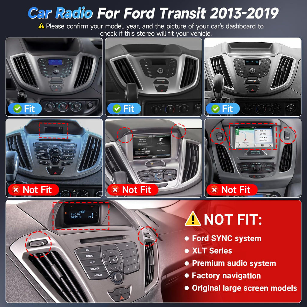 8Core+64G Android Car Radio for Ford Transit 2013-2019