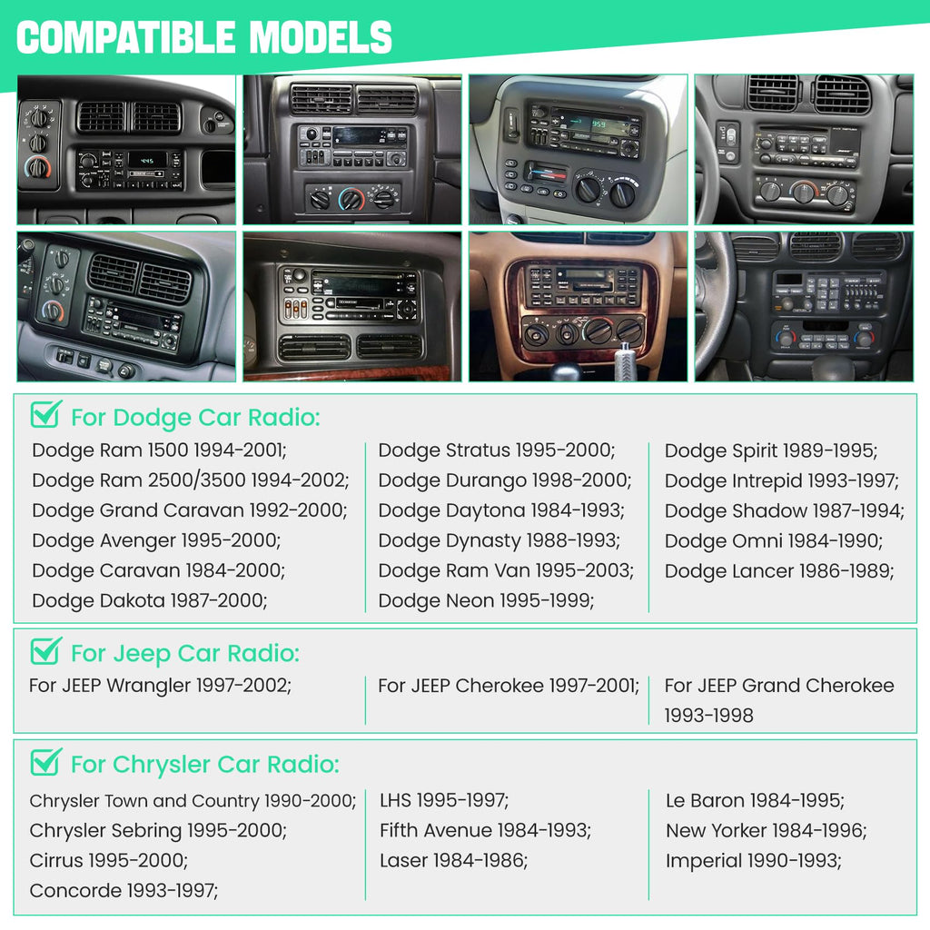 8 Core+128GB Car Radio Stereo for Dodge RAM &Jeep Wrangler &Grand Cherokee