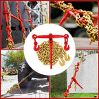 5/16"-3/8" Chain Binder Kit 2 Packs, Ratchet Load Binders 9200 Lbs Working Load Limit, G70 5/16"×10ft Heavy Duty Ratchet Binders and Chains with Grab Hooks for Truck, Tie Down, Hauling, Towing