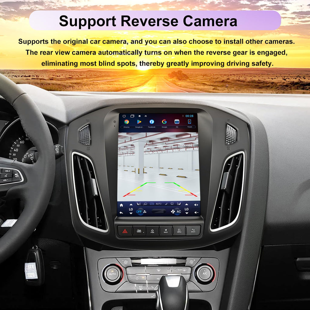 10.4" Vertical Car Stereo Radio for Ford Focus 2012-2018,Wireless CarPlay