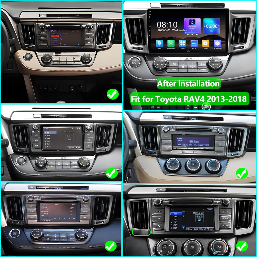 Car Radio for Toyota RAV4 2013-2018: Octa-Core 4GB+64GB Stereo Replacement