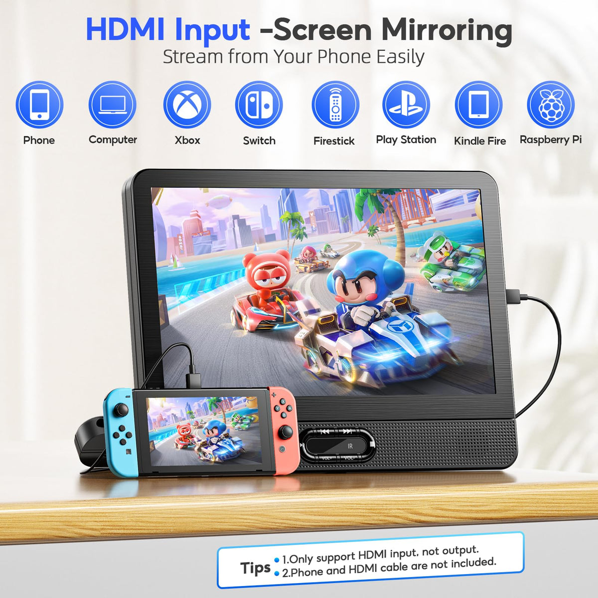 12" Car DVD Player Dual Screen Support Wireless Screen Mirroring