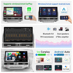 Stereo Radio Dash Kit for Toyota 4Runner Radio 2009-2022, Silver Upper 13.3" Android Head Unit TS10, 4+32G, Wireless CarPlay & Android Auto GPS Navigation AHD Backup Camera