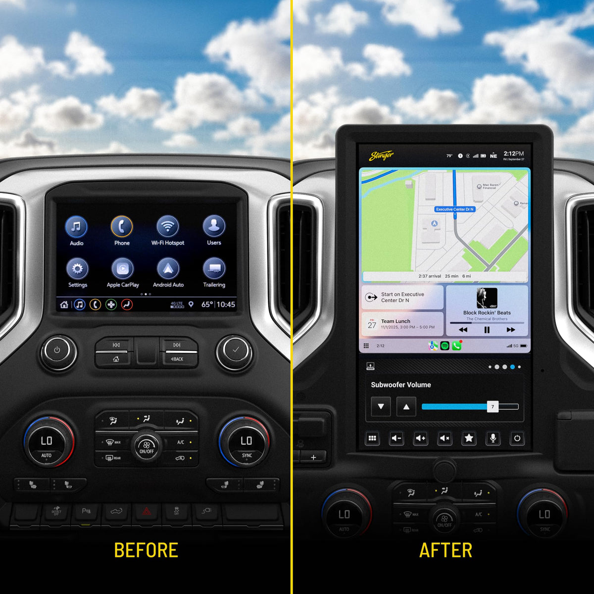 Stinger HORIZON12 12.8” Silverado/Sierra Car Stereo, Wireless Apple CarPlay