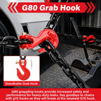 5/16"- 3/8" Ratchet Load Binder with G80 Chain 4Pack 5/16" Tie Down Kit