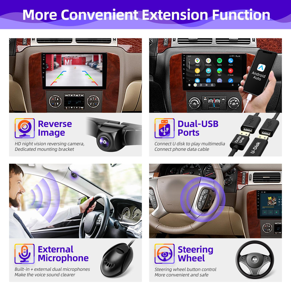 for Chevrolet Tahoe Suburban GMC Yukon 2007-2013 Radio Stereo Carplay Auto