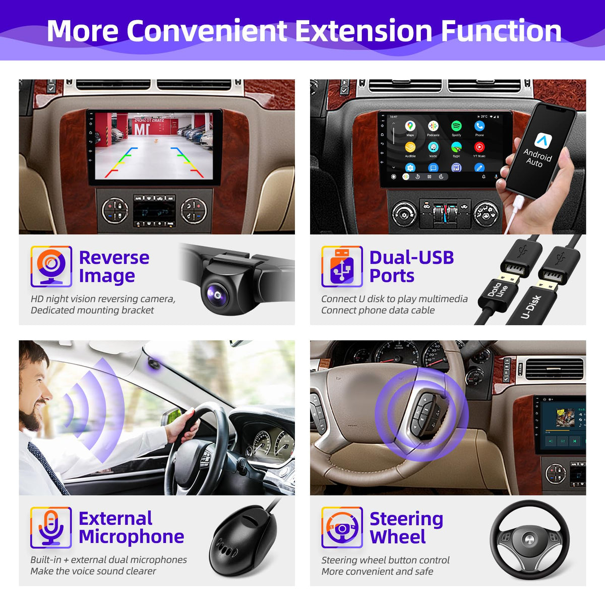 for Chevrolet Tahoe Suburban GMC Yukon 2007-2013 Radio Stereo Carplay Auto