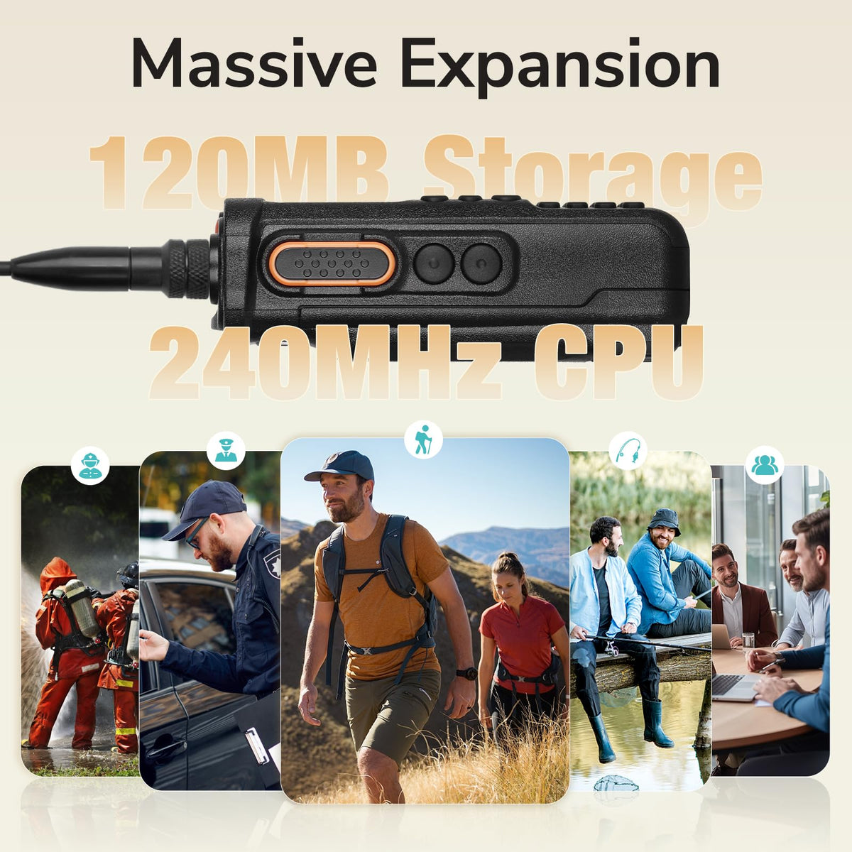 TIDRADIO TD-H9 10Watt GPS/APRS GMRS Radio Handheld(4PCS Battery),Spectrum Analysis,SMS Message Text, Bluetooth Programming(APP/PC),Web Upgrade,Compass,Long Range Walkie Talkies,NOAA,AM,FM.Orange,2Pack