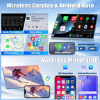 9.7‘’ Car Stereo Radio for Chevrolet Chevy Silverado Avalanche Suburban Tahoe 2007-2014, for GMC Sierra Yukon 2007-2013 with Wireless Carplay Android Auto, GPS, WiFi, BT, EQ, FM, SWC, MiC, Backup Cam