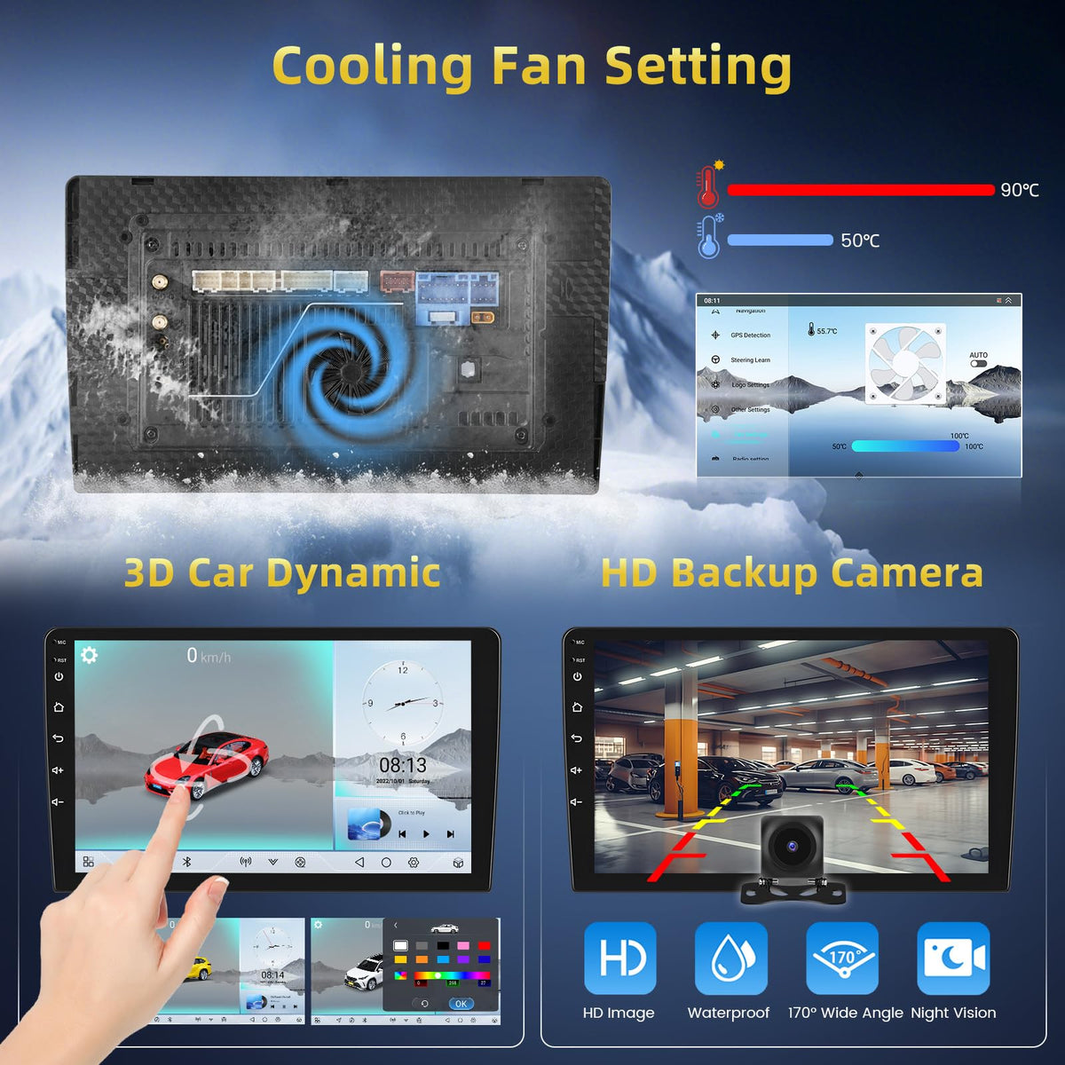 [Roinvou] Qualcomm 8 Core 4+64G 9" Car Radio for Honda CRV 2002-2006