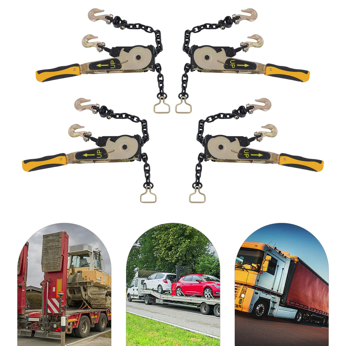 Ratcheting Chain Binder, 3/8"-1/2" Load Binder (4)