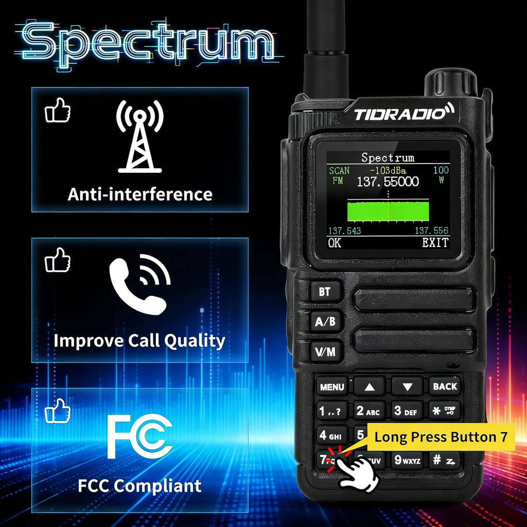 TIDRADIO TD-H9 10Watt GPS/APRS GMRS Radio Handheld(4PCS Battery),Spectrum Analysis,SMS Message Text, Bluetooth Programming(APP/PC),Web Upgrade,Compass,Long Range Walkie Talkies,NOAA,AM,FM.Orange,2Pack