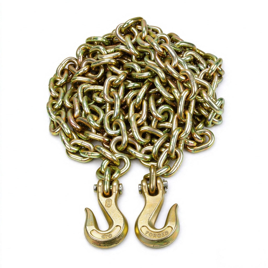 5/16" x 14' G70 Transport Binder Chain with Hooks, 4700 LBS WLL, 4pc
