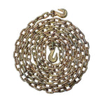 Transport Binder Chains 50 Pack, 3/8" x 20 Ft Heavy Duty Logging Tie Downs with G70 Clevis Grab Hooks