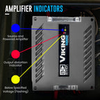 Banda 1-Channel Vehicle Audio Bass Amplifier - High-Powered Mono Bass Amplifier w/Subsonic Filter and Low Pass Filter Stable at 2 ohm, LED Indicators, Sound Specialization - VIKING5002