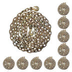 Transport Binder Chains 50 Pack, 3/8" x 20 Ft Heavy Duty Logging Tie Downs with G70 Clevis Grab Hooks