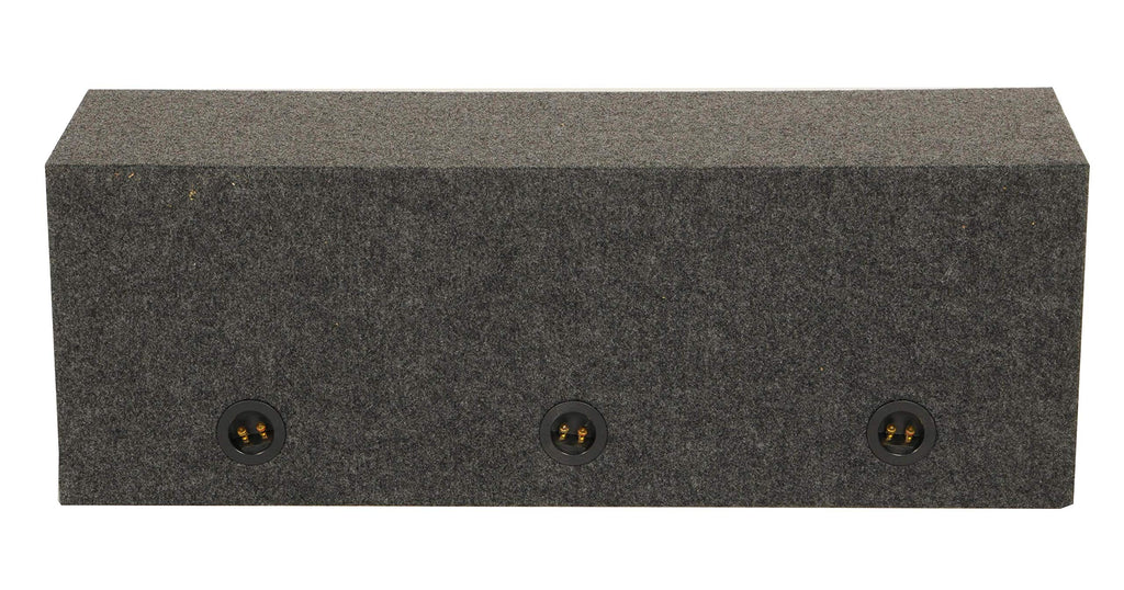 QPower HD12 Triple 12" Sealed Car Audio Subwoofer Box Enclosure, 2-Pack