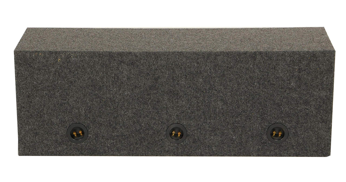 QPower HD12 Triple 12" Sealed Car Audio Subwoofer Box Enclosure, 2-Pack