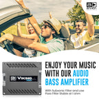 Banda 1-Channel Vehicle Audio Bass Amplifier - High-Powered Mono Bass Amplifier w/Subsonic Filter and Low Pass Filter Stable at 2 ohm, LED Indicators, Sound Specialization - VIKING5002