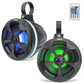 Pyle 1000W Amplified Off-Road Audio System with RGB Lighting, Bluetooth Streaming & Universal Mounts - Waterproof Bluetooth Speaker with Dual 5.25 Marine Speakers for ATV & UTV Use