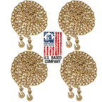 Transport Chain - 3/8" x 10 ft Long, Grade 70 Chain with Clevis Grab Hooks - G70 Load Binder Chain, 6,600 lbs WLL - Pack of 4 (Northgate Cargo Control)