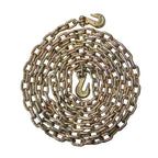 Transport Binder Chains 50 Pack, 3/8" x 20 Ft Heavy Duty Logging Tie Downs with G70 Clevis Grab Hooks